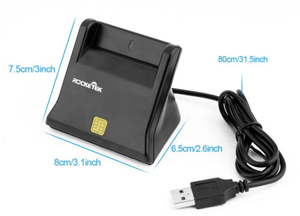 ROCKETEK SCR2 CAC ID SIM Chip Smart Card Reader, SCR2