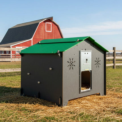 Easicoop Chalet 2XL - HPL Chicken Coop up to 10-15 large Birds (black)