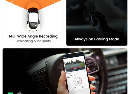 Road Angel Halo Drive 2 Deluxe 1440p Dash Cam with 64GB SD Card & Hardwire Kit