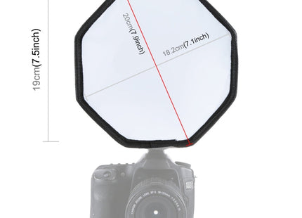PULUZ 20cm Octangle Style Foldable Soft Flash Light Diffuser Softbox, 20cm Octangle