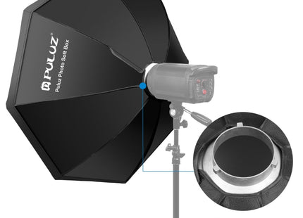 PULUZ 95cm Speedlite Flash Octagon Parabolic Softbox Bowens Mount Diffuser, 95cm Octangle