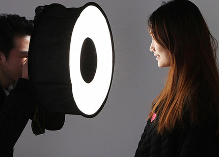 PULUZ 45cm Round Style Macro and Portrait Softbox SpeedLite Flash Light Foldable Diffuser, 45cm Round