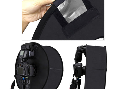 PULUZ 45cm Round Style Macro and Portrait Softbox SpeedLite Flash Light Foldable Diffuser, 45cm Round