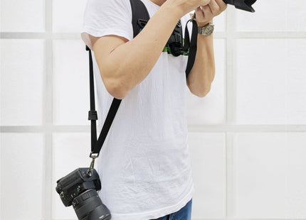 PULUZ Quick Release Double Shoulder Harness Soft Pad Decompression Foam Strap Belt for DSLR Digital Cameras