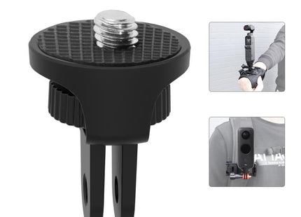 PULUZ 1/4 inch Screw Adjustable ABS Action Camera Tripod Adapter (Black)
