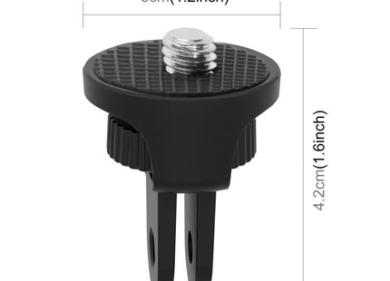 PULUZ 1/4 inch Screw Adjustable ABS Action Camera Tripod Adapter (Black)