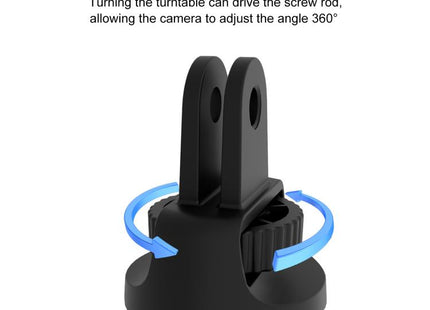 PULUZ 1/4 inch Screw Adjustable ABS Action Camera Tripod Adapter (Black)