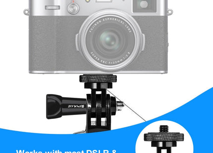 PULUZ 1/4 inch Screw Metal Tripod Mount Action Camera Adapter (Black)