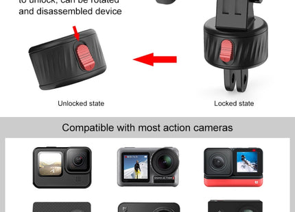PULUZ Action Camera Magnetic Base Adapter (Black)