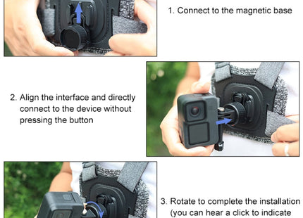 PULUZ Action Camera Quick Release Magnetic Base Adapter (Black)