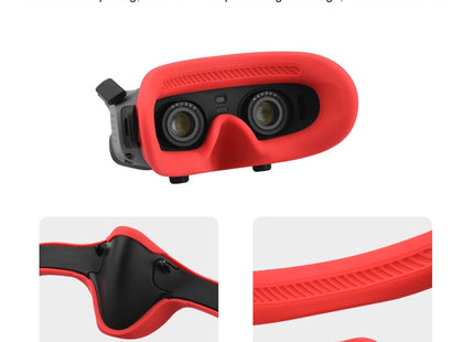 For DJI Avata Goggles 2 PULUZ Flying Eye Mask Silicone Protective Case(Red)