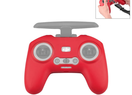 For DJI FPV Combo Remote Control PULUZ Silicone Protective Case(Red)