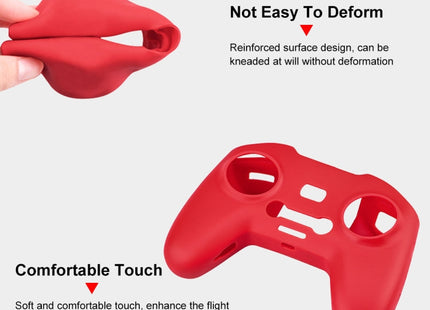 For DJI FPV Combo Remote Control PULUZ Silicone Protective Case(Red)