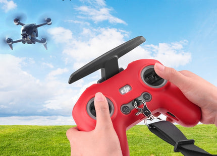 For DJI FPV Combo Remote Control PULUZ Silicone Protective Case(Red)