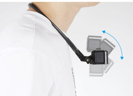 PULUZ Lazy Adjustable Neck Bracket for GoPro Action Cameras (Black)