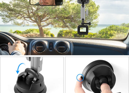 PULUZ Car Suction Cup Arm Mount with Mount Adapter & Long Screw