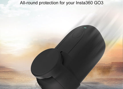 For Insta360 GO 3 PULUZ Camera Silicone Case with Lens  Cover (Black)