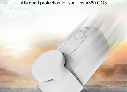For Insta360 GO 3 PULUZ Camera Silicone Case with Lens  Cover (White)