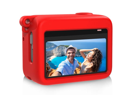 For Insta360 GO 3 / GO 3S PULUZ Camera Charging Case Silicone Case (Red)