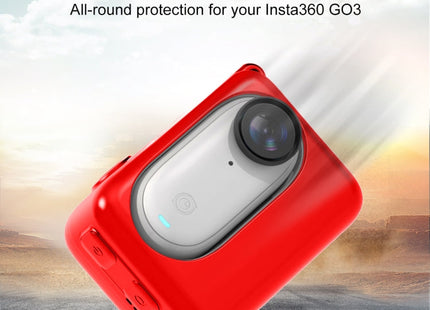 For Insta360 GO 3 / GO 3S PULUZ Camera Charging Case Silicone Case (Red)