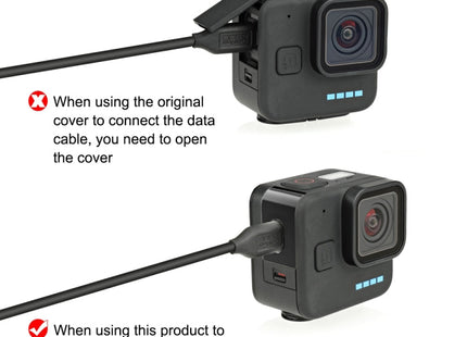 For GoPro Hero11 Black Mini PULUZ Metal Battery Side Interface Cover (Black)