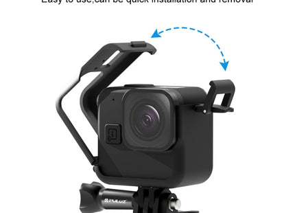 For GoPro Hero11 Black Mini PULUZ PC Plastic Border Frame with Buckle Basic Mount & Screw(Black)