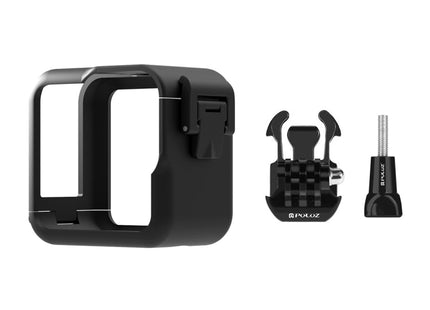 For GoPro Hero11 Black Mini PULUZ PC Plastic Border Frame with Buckle Basic Mount & Screw(Black)