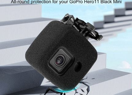 For GoPro Hero11 Black Mini PULUZ High Density Foam Windshield(Black)