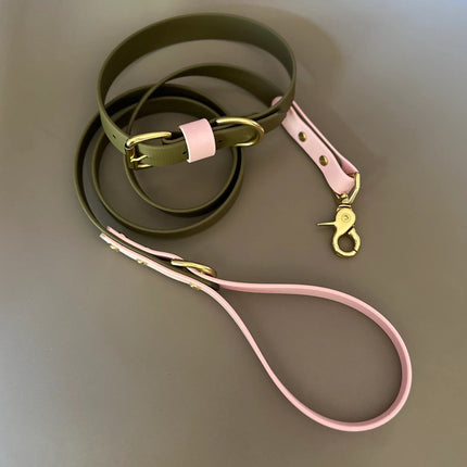 Petra Olive & Pastel Pink Colour Block Collar