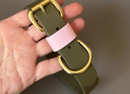 Petra Olive & Pastel Pink Colour Block Collar