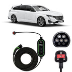 Type 2 to 3 Pin Charging Cable / 10M / 6amp – 12amp Adjustable (2.3kW)