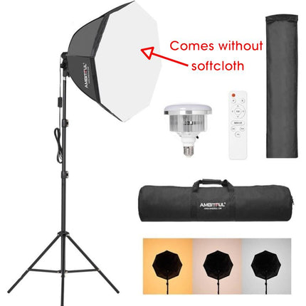 AMBITFUL AL-50 Softbox Lighting Kit 50W 3000-6500K Bi-Color LED Studio Lights