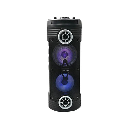 Portable Bluetooth Tower Speaker with Wired Microphone – Wireless, USB Input (ZQS-6208)