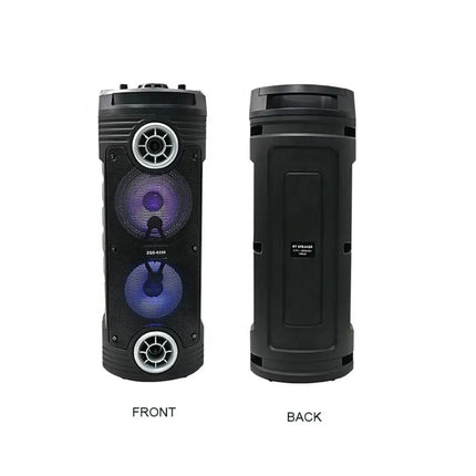 Portable Bluetooth Tower Speaker with Wired Microphone – Wireless, USB Input (ZQS-6208)