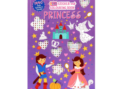 Princess Gem Sticker Colouring Book