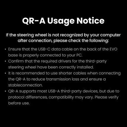 Simagic Alpha EVO USB Quick Release (QR-A) SRM Adapted
