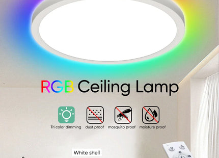 220V LED Ceiling Light Dimmable With Remote Control RGB 3000K-6500K Round Lamp
