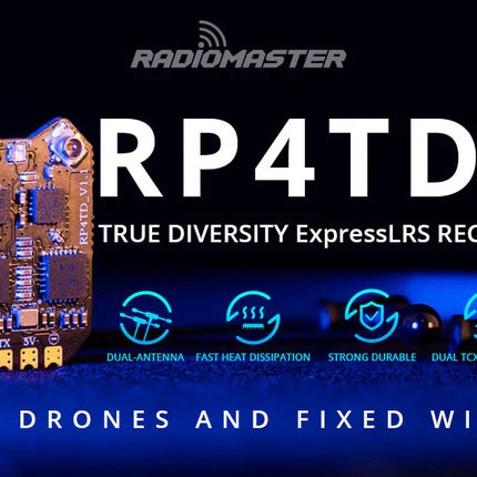 RadioMaster RP4TD ExpressLRS 2.4GHz True Diversity Receiver