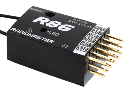 RadioMaster R86 V2 6CH FrSky D8/D16/SFHSS Compatible PWM Receiver