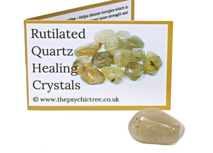 Rutilated Quartz Polished Crystal & Guide Pack