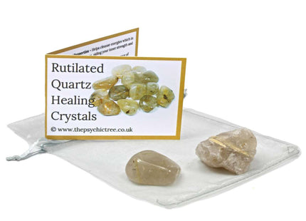 Rutilated Quartz Rough 'n' Tumble Crystal Pack