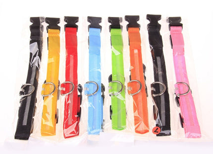 Adjustable 3-Mode LED Flashing Dog Collar, Size: S