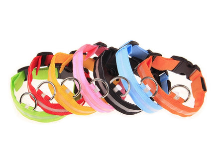 Adjustable 3-Mode LED Flashing Dog Collar, Size: S