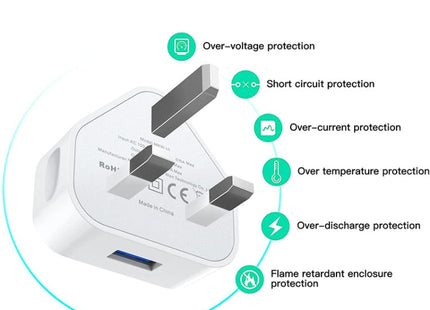 5V / 1A UK Plug USB Charger