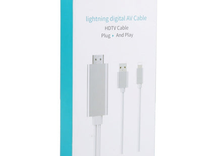 8 Pin to HDMI HDTV Adapter Cable with USB Charger Cable(Silver)