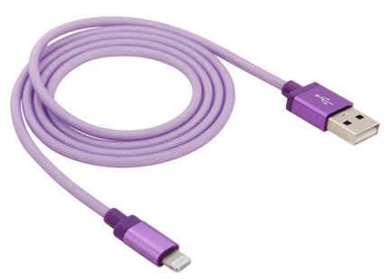 Net Style Metal Head 8 Pin to USB Data / Charger Cable, Cable Length: 1m