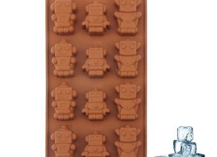 Lovely Robot Shape 12-Grid Ice Cube Tray, 12-Grid