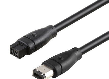 1.8m 9 Pin to 6 Pin 1394 FireWire Cable(Black)