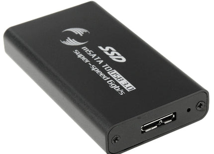 6gb/s mSATA Solid State Disk SSD to USB 3.0 Hard Disk Case(Black)
