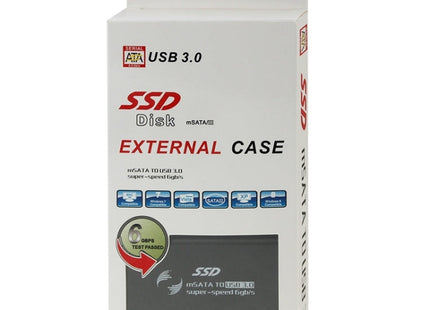 6gb/s mSATA Solid State Disk SSD to USB 3.0 Hard Disk Case(Black)